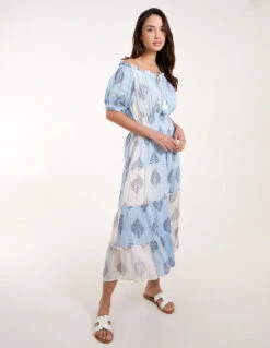 Printed Bardot Tassel Midi Dress 6 Printed Bardot Tassel Midi Dress -Soft Dress Wear Sales Store BV245864002 131675