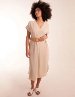 Belted V Neck Midi Dress 6 Belted V Neck Midi Dress -Soft Dress Wear Sales Store BV245868001 132458