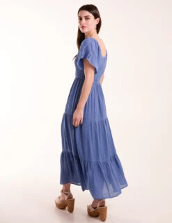 Milkmaid Square Neck Flutter Sleeve Dress -Soft Dress Wear Sales Store BV245903018 130680