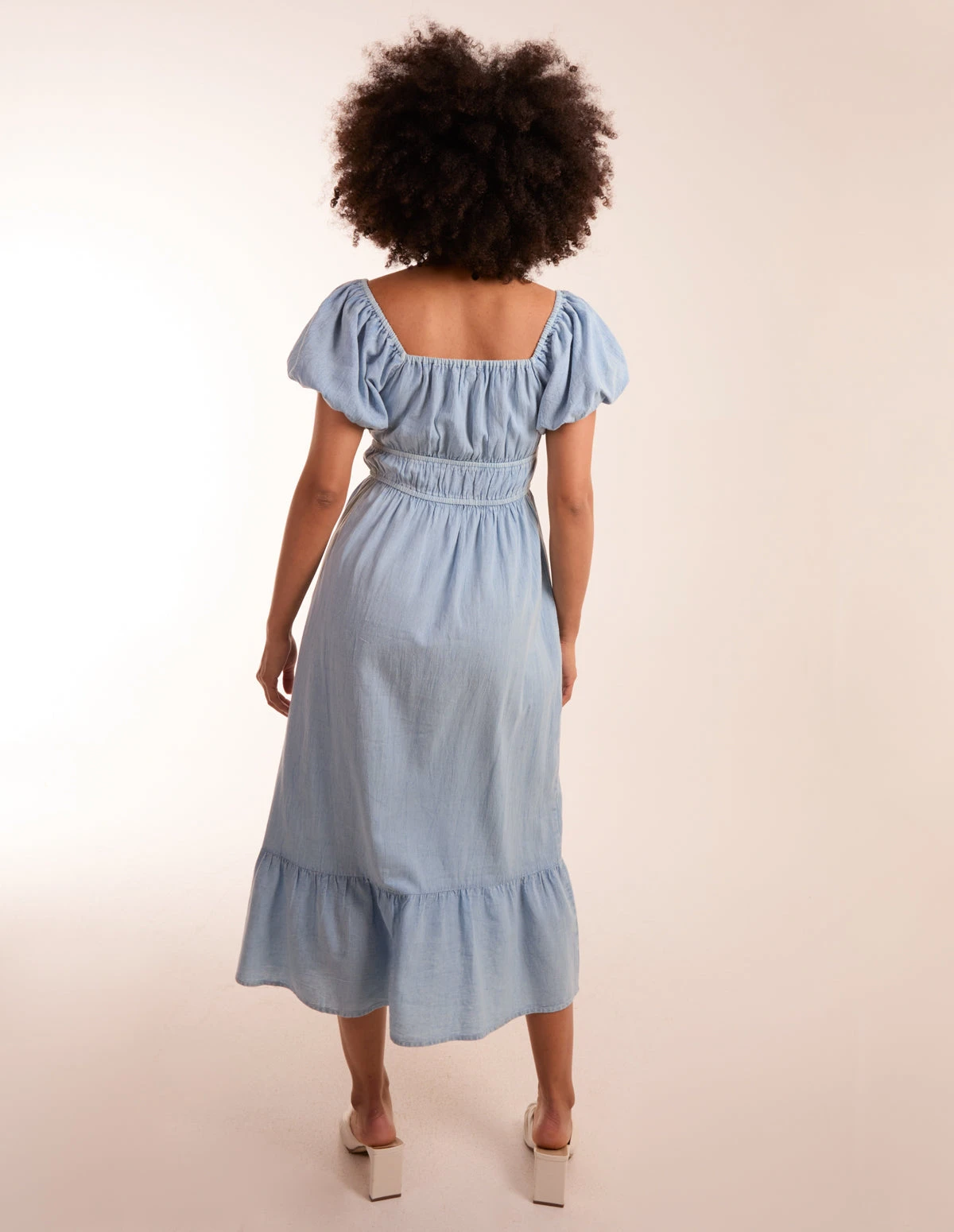 Milkmaid Puff Sleeve Midi Dress 4 Milkmaid Puff Sleeve Midi Dress - Image 4