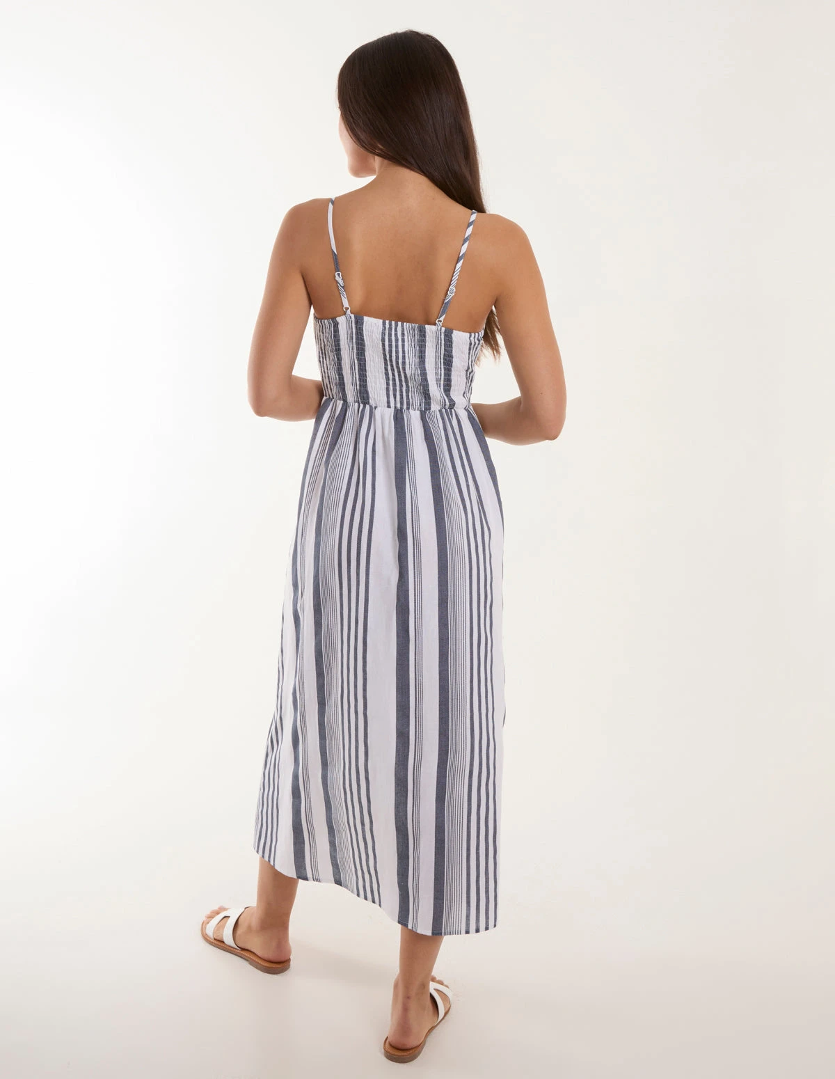 Tie Front Button Through Midi Dress 4 Tie Front Button Through Midi Dress - Image 4