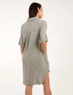Button Down Shirt Dress -Soft Dress Wear Sales Store BV245943064 130839