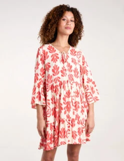 Tie Front Smock Dress