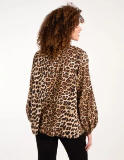 Shirred Front Tie Neck Blouse -Soft Dress Wear Sales Store BV246400025 132739