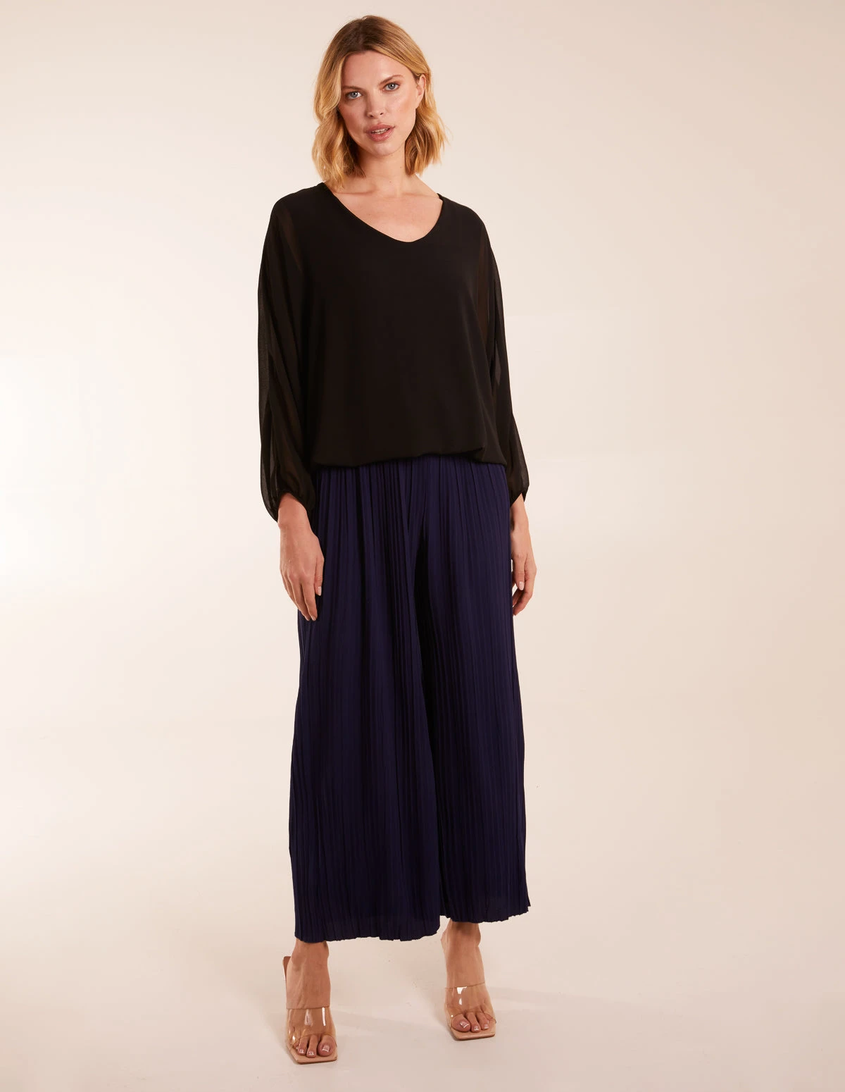 Wide Leg Pleated Trousers 2 Wide Leg Pleated Trousers - Image 2