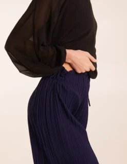 Wide Leg Pleated Trousers 6 Wide Leg Pleated Trousers -Soft Dress Wear Sales Store BV2473 NAVY 0160