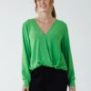 Crossover Woven Plain Blouse