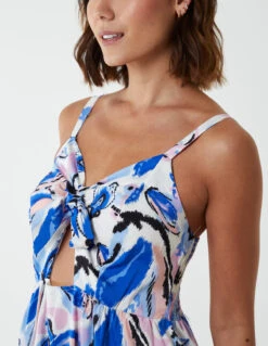 Abstract Tie Detail Dress 5 Abstract Tie Detail Dress -Soft Dress Wear Sales Store BV2659 BLUE 2403