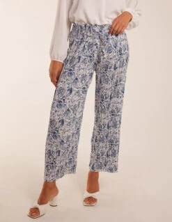 Paisley Wide Leg Culotte Trousers