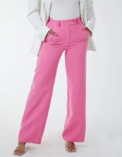 Wide Leg Formal Trouser -Soft Dress Wear Sales Store BV2702 HOTPINK 7096
