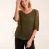 Crochet V Neck Top