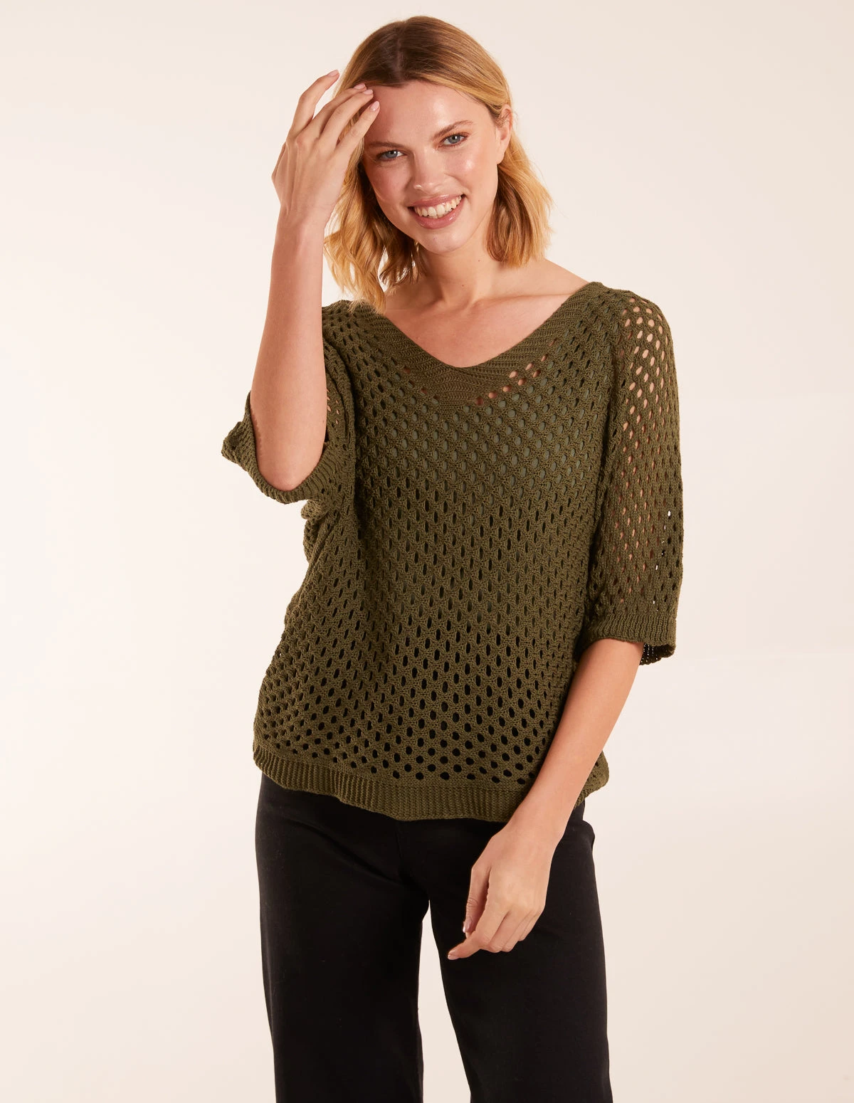 Crochet V Neck Top 1 Crochet V Neck Top