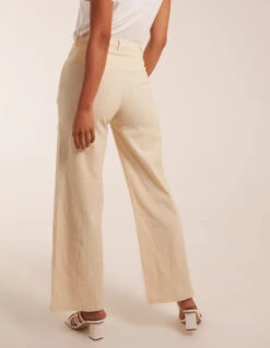Wide Leg Trousers -Soft Dress Wear Sales Store BV2824 BEIGE 4120