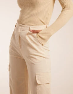Trousers With Side Pocket -Soft Dress Wear Sales Store BV2825 BEIGE 5014
