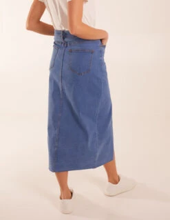 High Rise Denim Maxi Skirt -Soft Dress Wear Sales Store BV2943262 130218