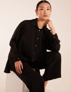 Long Sleeve Shirt & Wide Leg Trouser Set 16 Long Sleeve Shirt & Wide Leg Trouser Set -Soft Dress Wear Sales Store BV3061003 128964