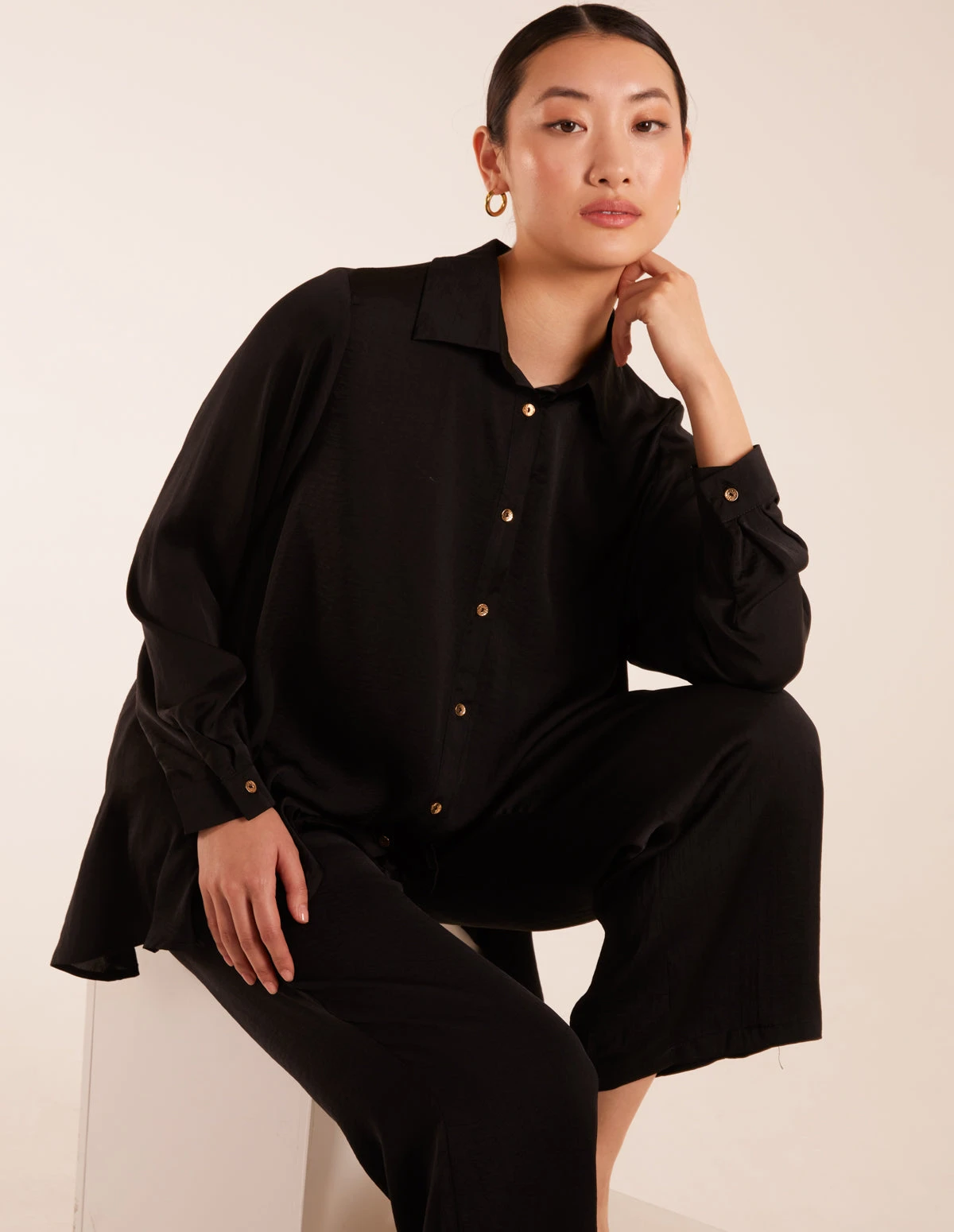 Long Sleeve Shirt & Wide Leg Trouser Set 7 Long Sleeve Shirt & Wide Leg Trouser Set - Image 7