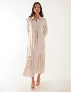 Belted Midi Dress -Soft Dress Wear Sales Store BV3089241 132798