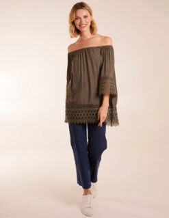 Round Neck Detail Blouse -Soft Dress Wear Sales Store BV3113056 127811