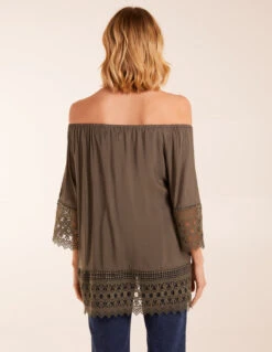 Round Neck Detail Blouse -Soft Dress Wear Sales Store BV3113056 127812