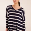 Striped V Neck Jumper