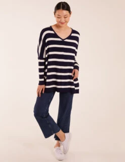 Striped V Neck Jumper -Soft Dress Wear Sales Store BV3120143 127815