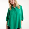 Batwing Shirt With 3/4 Sleeve