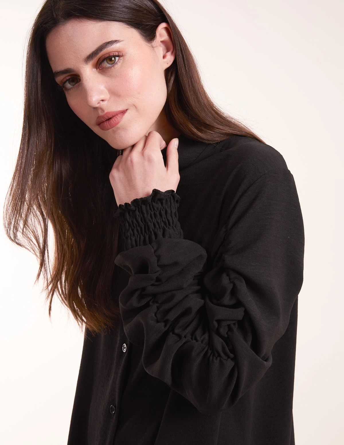 Elasticated Sleeve Oversized Blouse 3 Elasticated Sleeve Oversized Blouse - Image 3