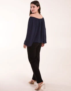 Necklace Bardot Elasticated Top -Soft Dress Wear Sales Store BV3472 NAVY 0353