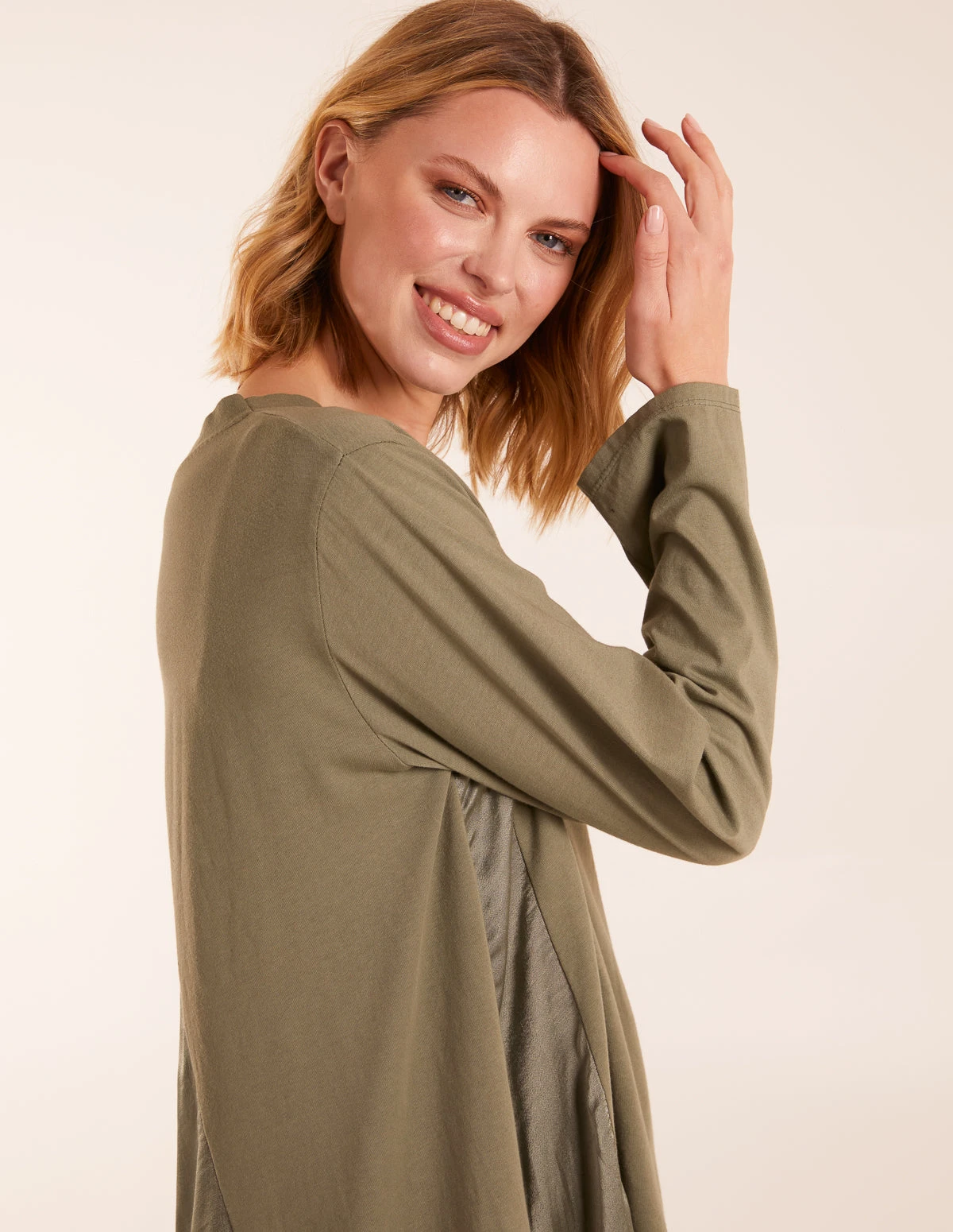 Sweatshirt With Sateen Tunic Insert 4 Sweatshirt With Sateen Tunic Insert - Image 4