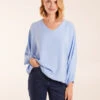 V Neck Puff Sleeve Blouse