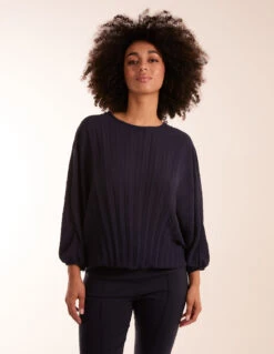 Pleated Batwing Top