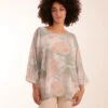 Feather Shell Print Top