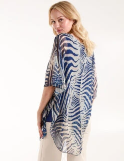 Zebra Oversized Tunic -Soft Dress Wear Sales Store BV3662 NAVY151