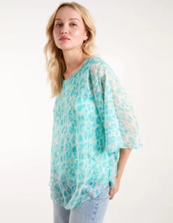 Leopard Print Top 7 Leopard Print Top -Soft Dress Wear Sales Store BV3666 LIGHTBLUE185