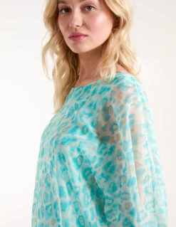 Leopard Print Top 8 Leopard Print Top -Soft Dress Wear Sales Store BV3666 LIGHTBLUE186