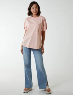 Embellished Shoulder Basic Top -Soft Dress Wear Sales Store BV3717 PINK 4178 64255550 55d9 42ce bb23 7d91f8e0323c