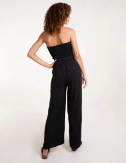 Shirred Bandeau Jumpsuit -Soft Dress Wear Sales Store BV3925 BLACK 5163
