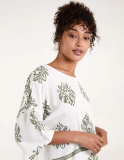 Border Print Top -Soft Dress Wear Sales Store BV4000IT056 134502