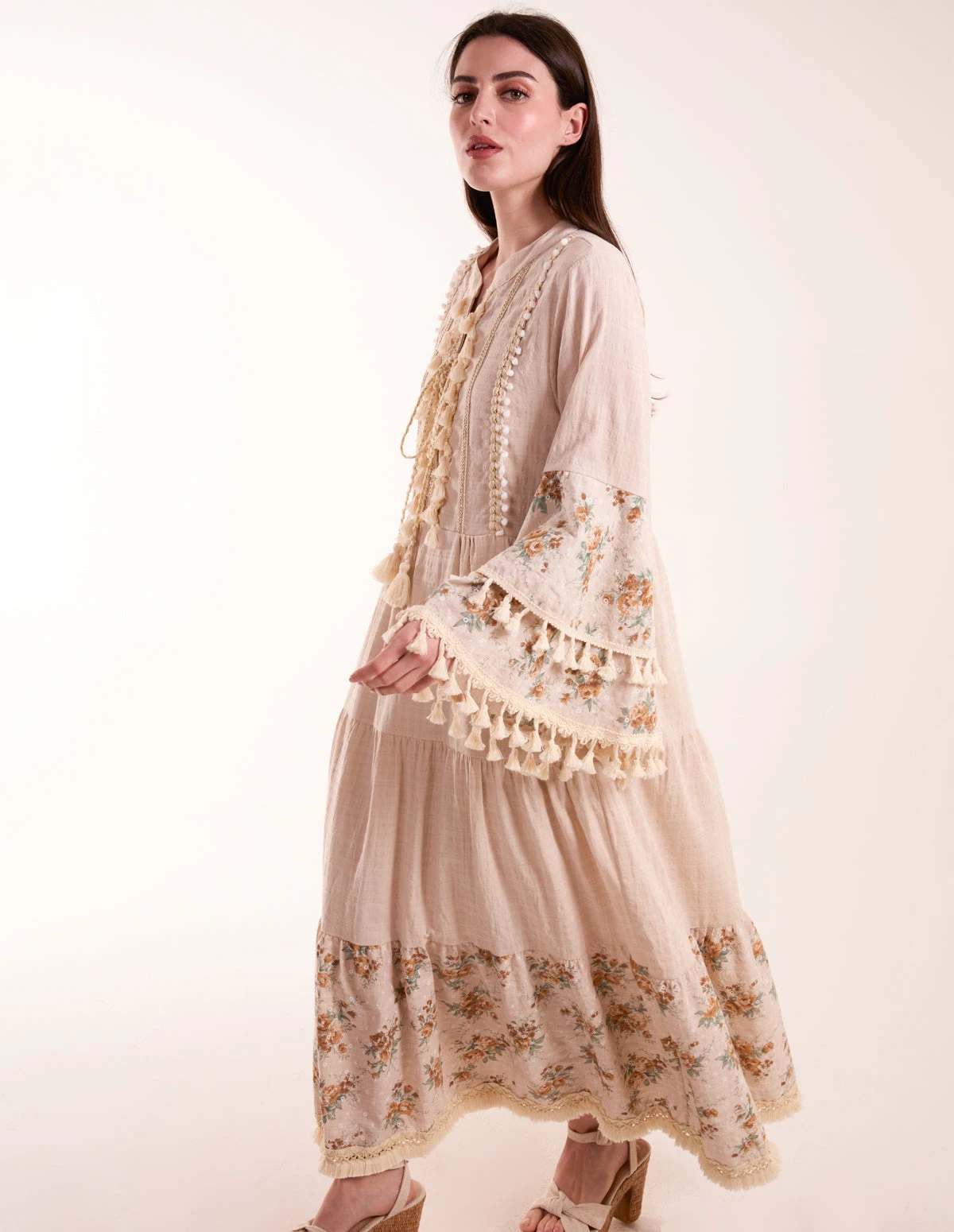 Ruffle Dress With Long Sleeves 1 Ruffle Dress With Long Sleeves