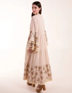 Ruffle Dress With Long Sleeves 7 Ruffle Dress With Long Sleeves -Soft Dress Wear Sales Store BV5100 STONE 3427 2