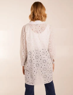 Crochet Detailed Long Sleeve Shirt -Soft Dress Wear Sales Store BV5111014 130210