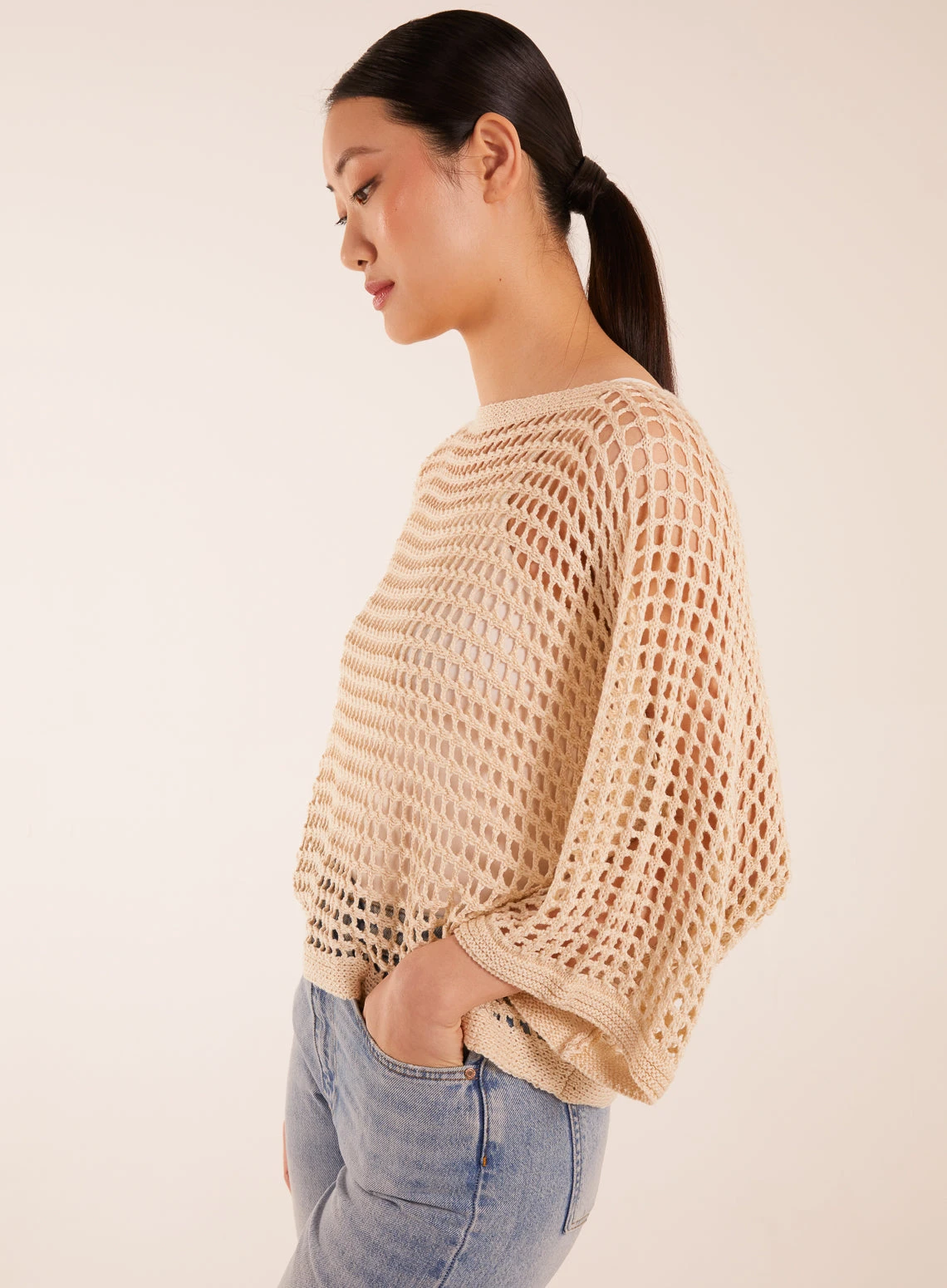 Round Neck Crochet Net Top 3 Round Neck Crochet Net Top - Image 3