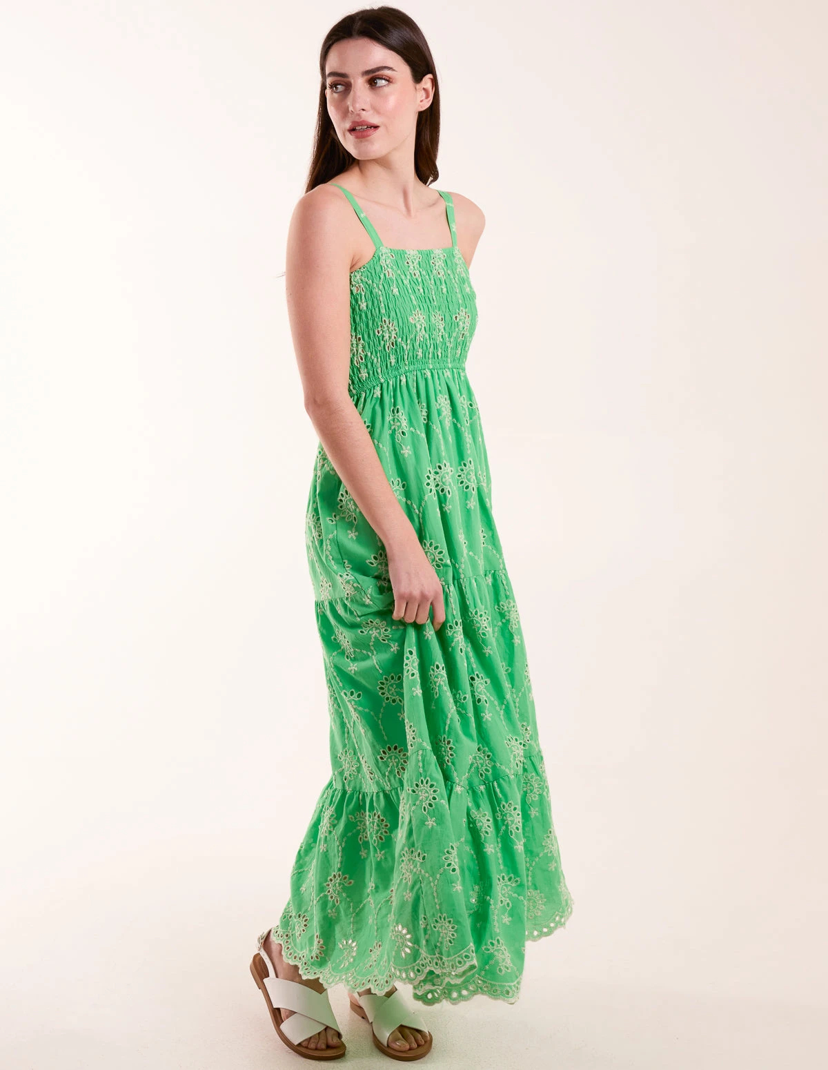 Broderie Anglaise Shirred Bust Dress 1 Broderie Anglaise Shirred Bust Dress