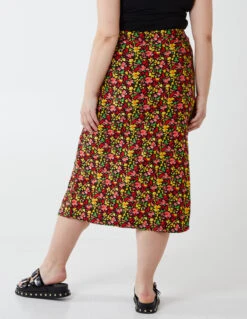 Curve Ruched Front Midi Skirt -Soft Dress Wear Sales Store NL1714BC063 77512