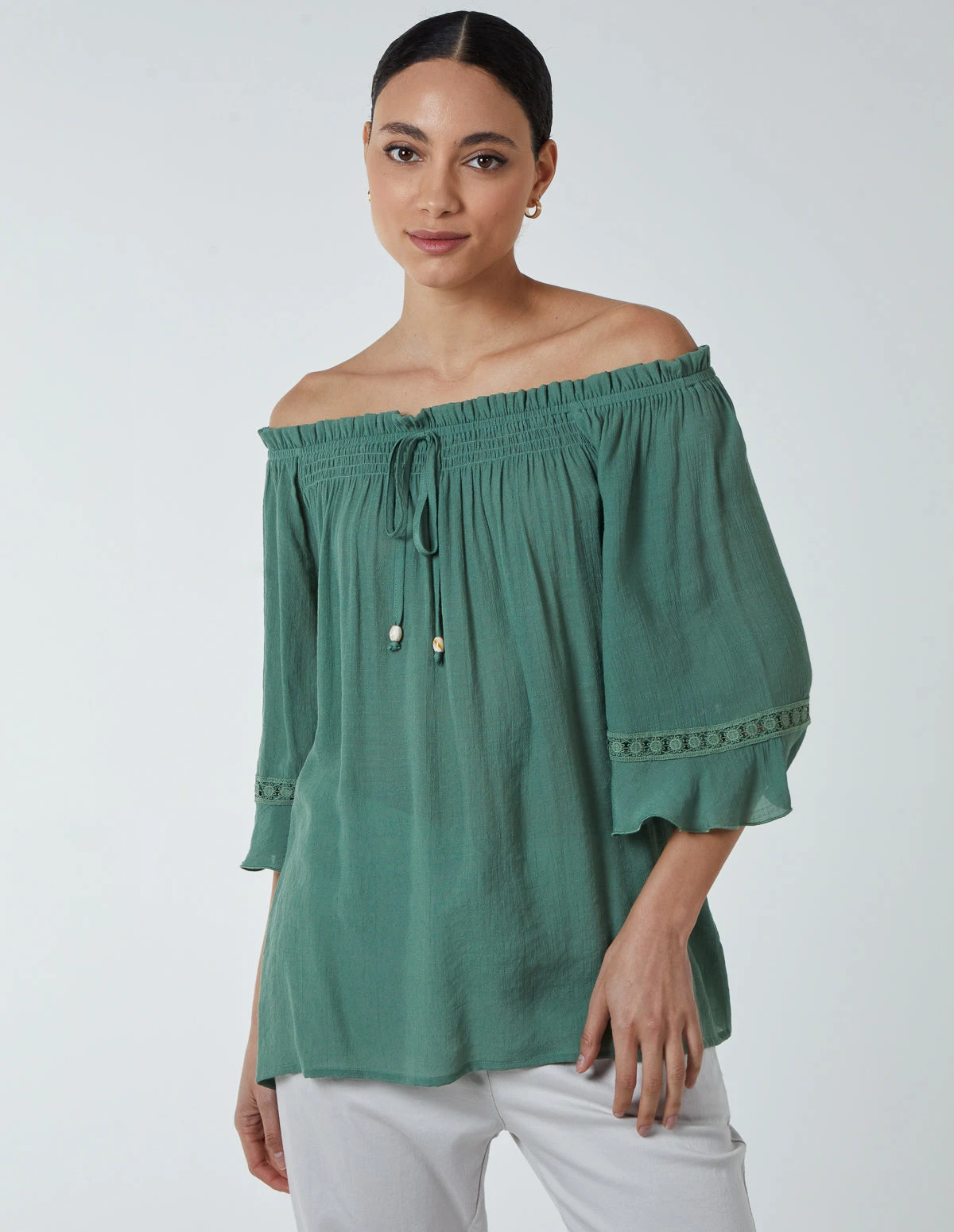 Bardot Tie Front Top 1 Bardot Tie Front Top