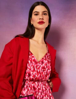 Strappy Wrap Over Mini Dress -Soft Dress Wear Sales Store NL233895 PINK 13248