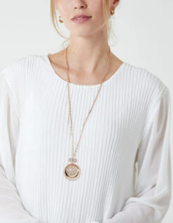 Long Sleeve Pleated Top -Soft Dress Wear Sales Store NV1410 IVORY 3704