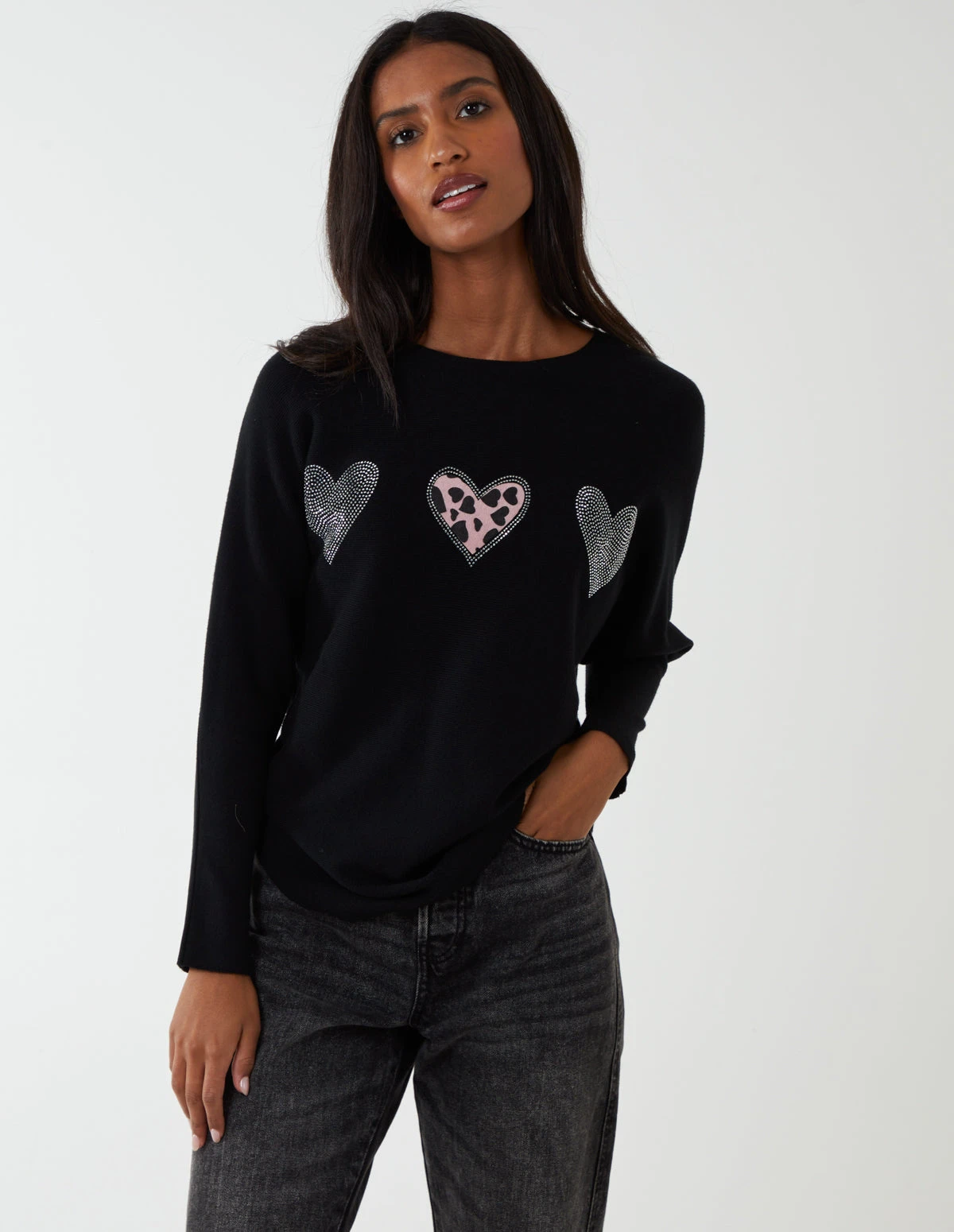 Diamante Heart Batwing Top 3 Diamante Heart Batwing Top - Image 3