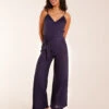 Button Front Strappy Jumpsuit